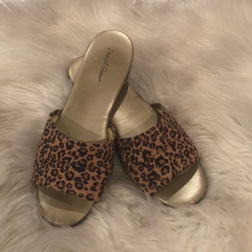 Animal print slippers